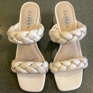 Serra Women's Elegant Cream Braided Sandals